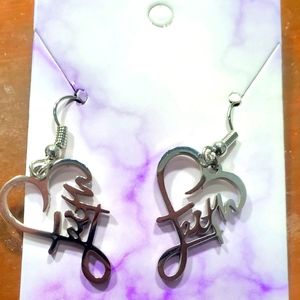 Silver Faith Earrings